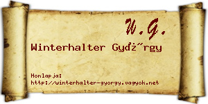 Winterhalter György névjegykártya