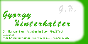 gyorgy winterhalter business card